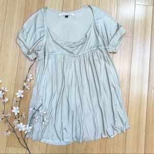 DVF metallic gold draping neck stretchy top, M.